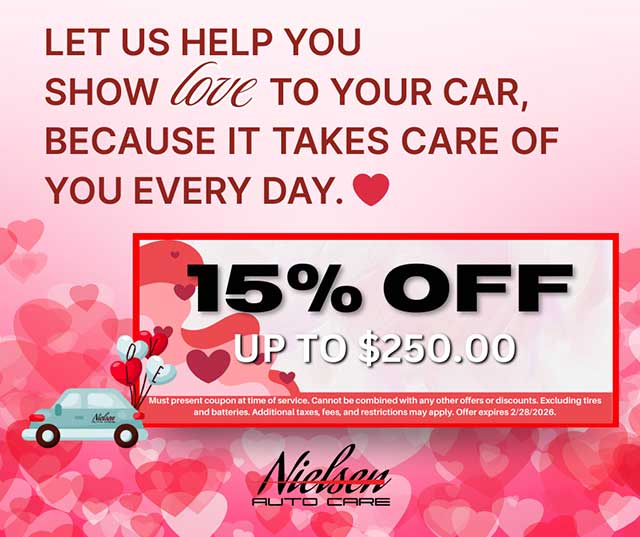 Car care special: 15% off, up to $250