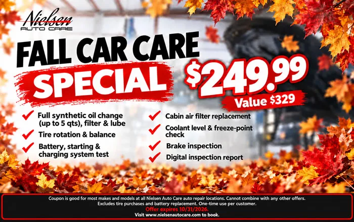 Fall car care special for $249.99.